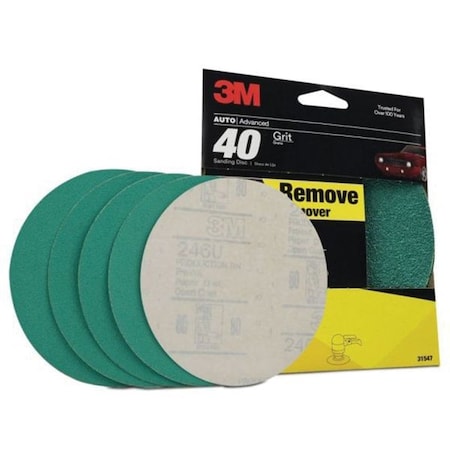 3M 3M Green Corps Sanding Disc with Stikit Attachment, 31547, 40 Grit, 5PK 7010308857